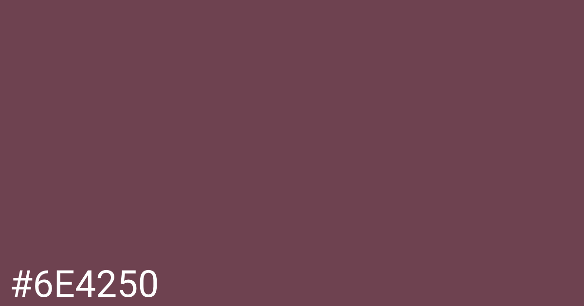 Hex color #6e4250 graphic