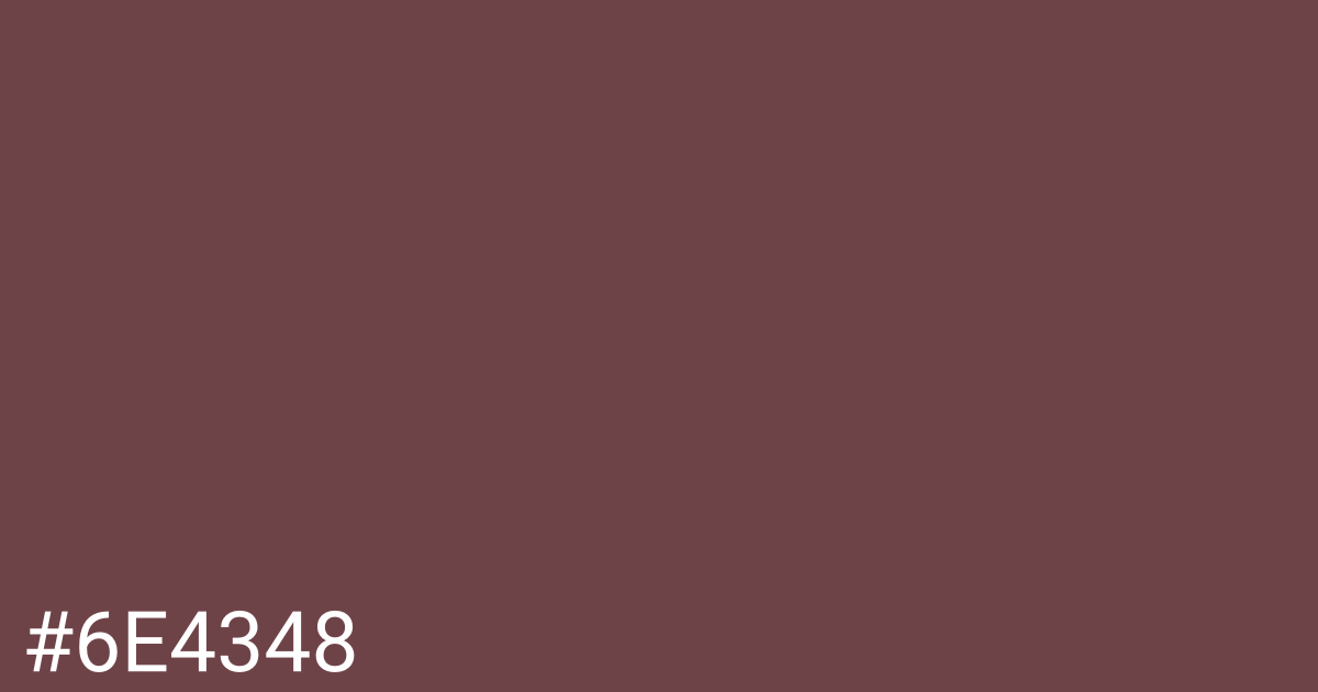 Hex color #6e4348 graphic