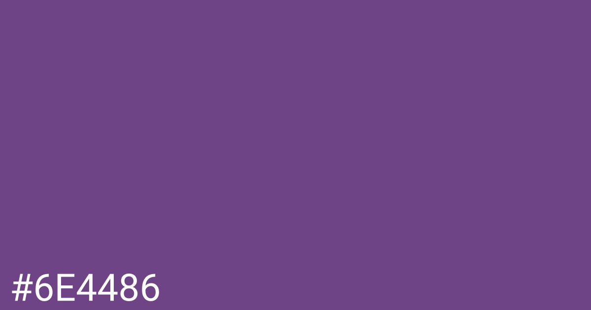 Hex color #6e4486 graphic