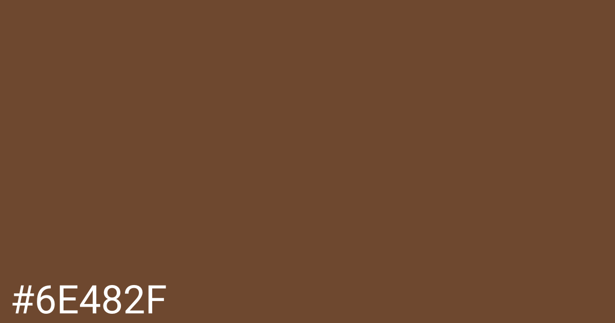 Hex color #6e482f graphic