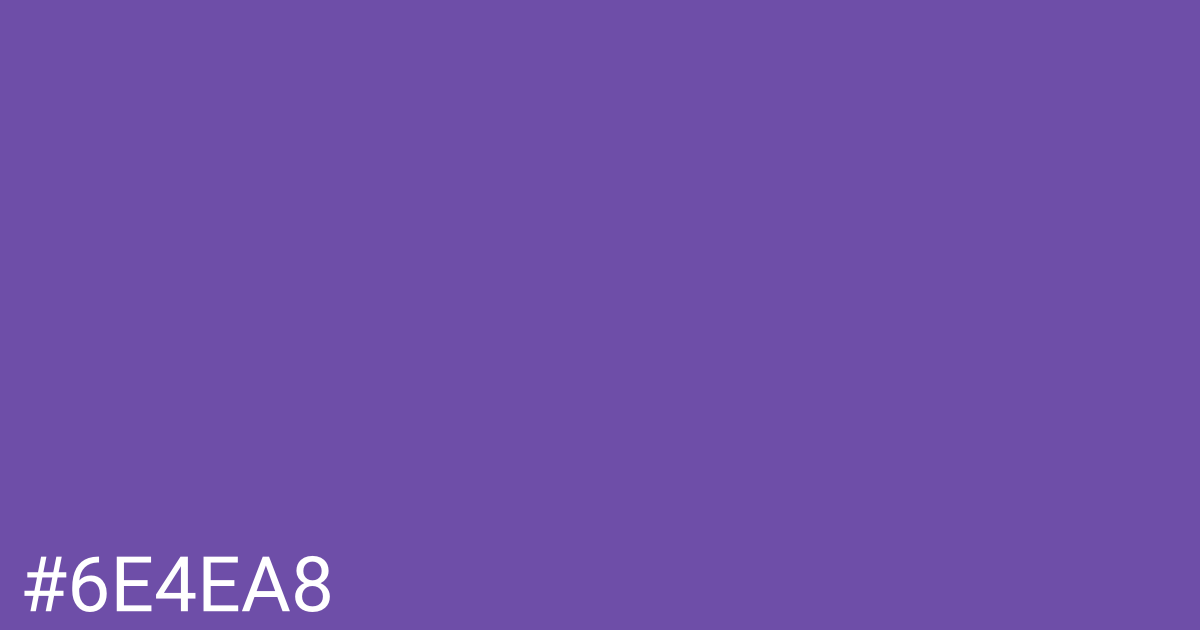 Hex color #6e4ea8 graphic