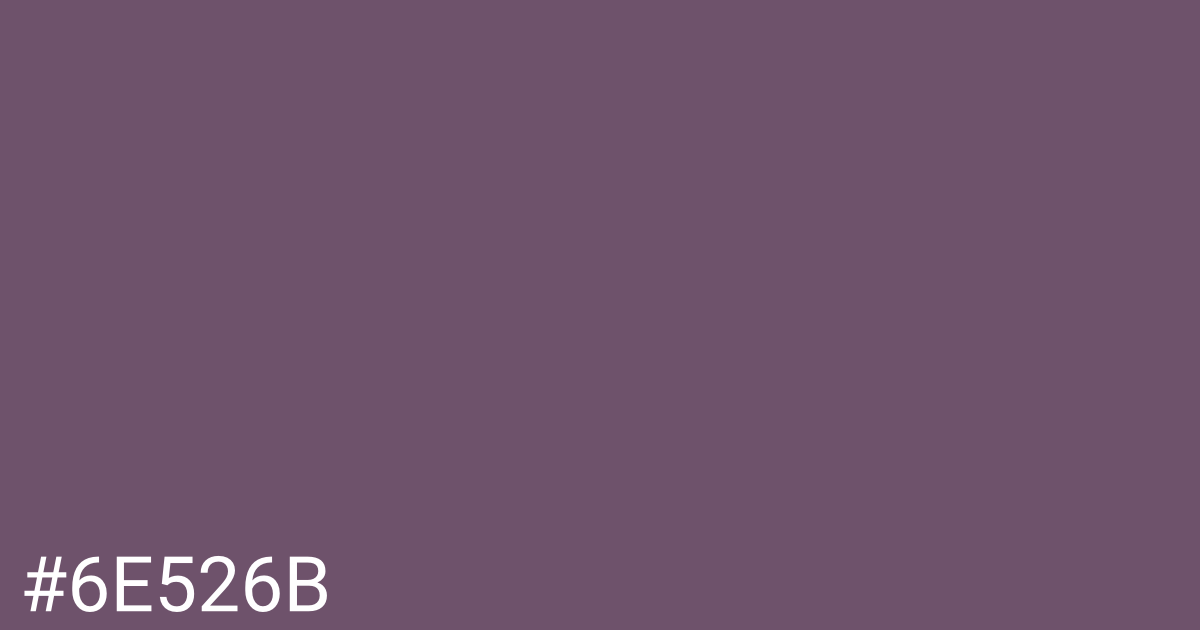 Hex color #6e526b graphic