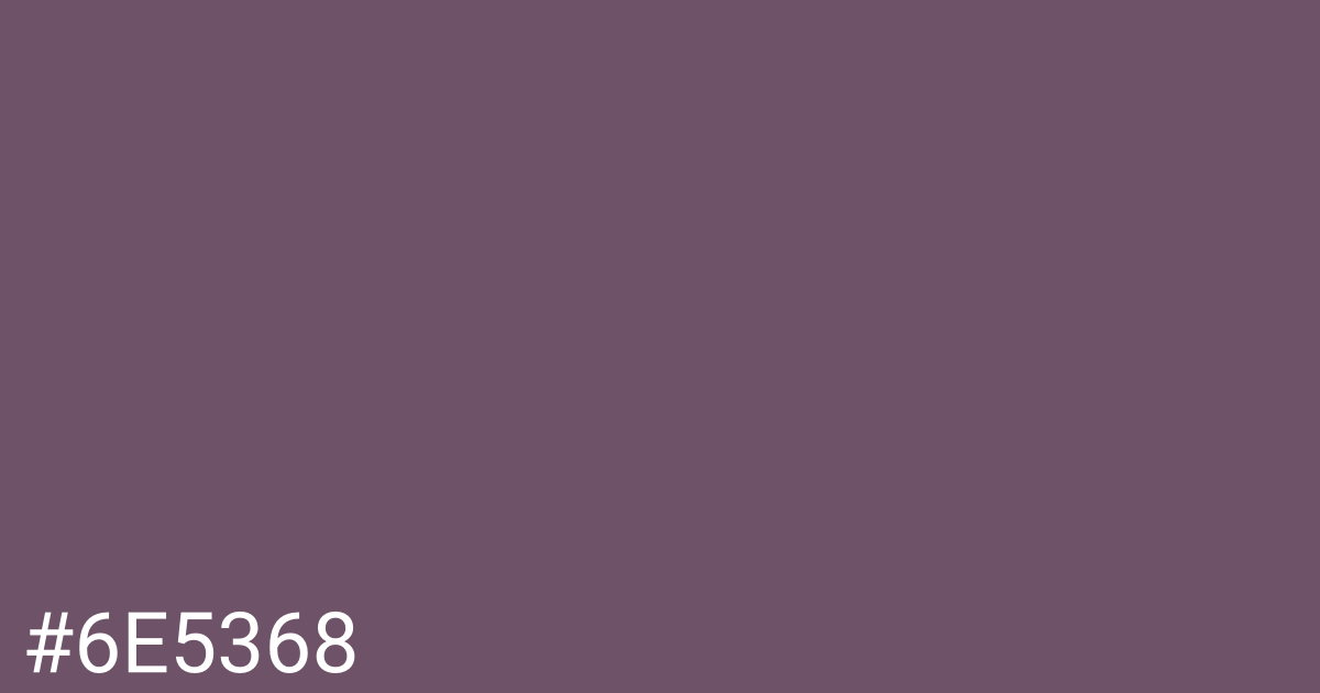 Hex color #6e5368 graphic