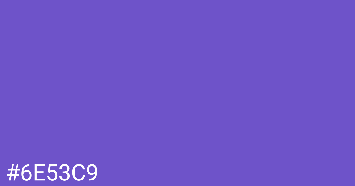 Hex color #6e53c9 graphic
