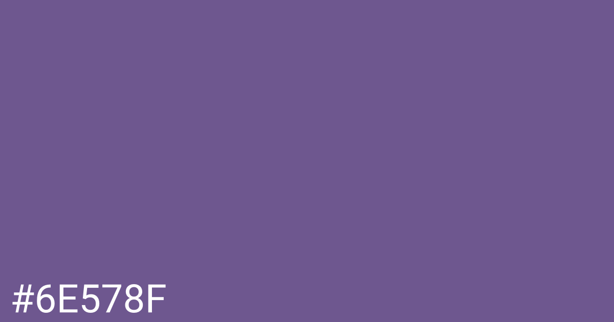 Hex color #6e578f graphic