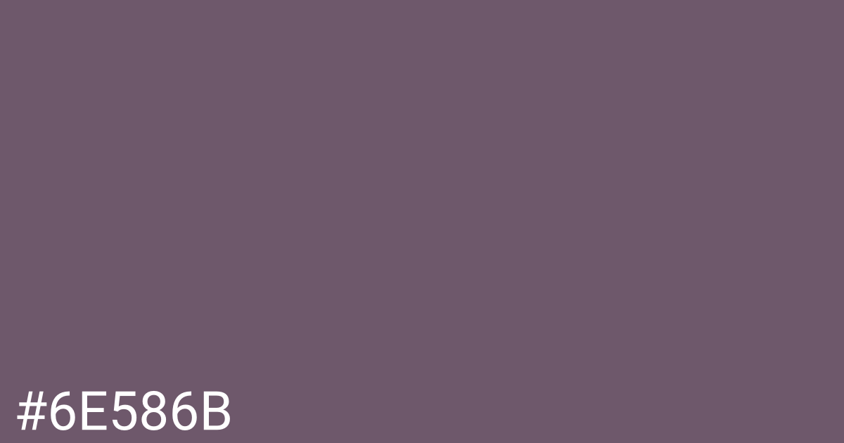 Hex color #6e586b graphic