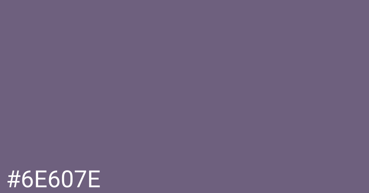 Hex color #6e607e graphic