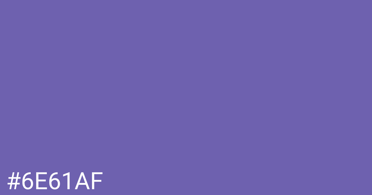 Hex color #6e61af graphic
