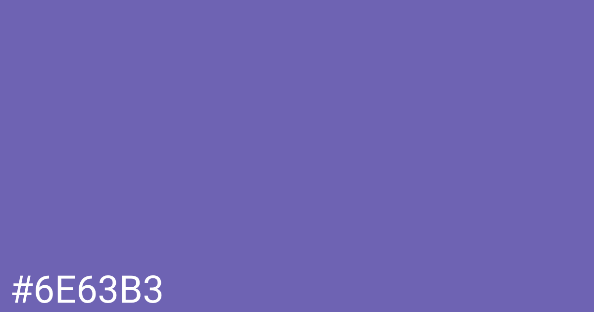 Hex color #6e63b3 graphic