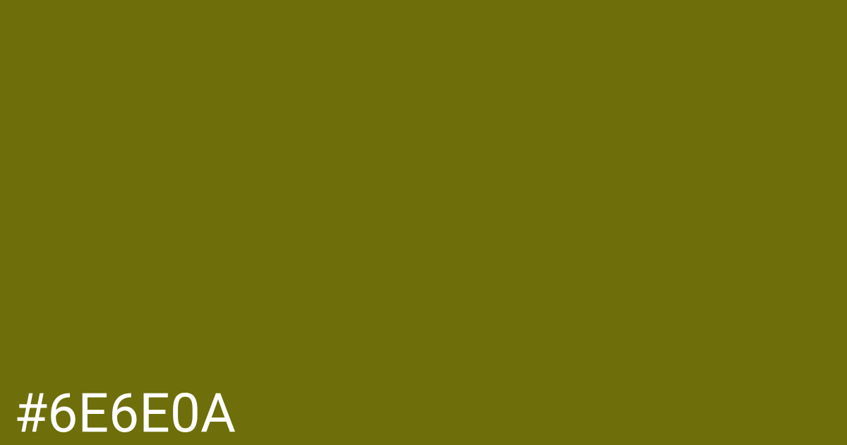 Hex color #6e6e0a graphic