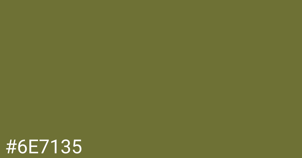 Hex color #6e7135 graphic