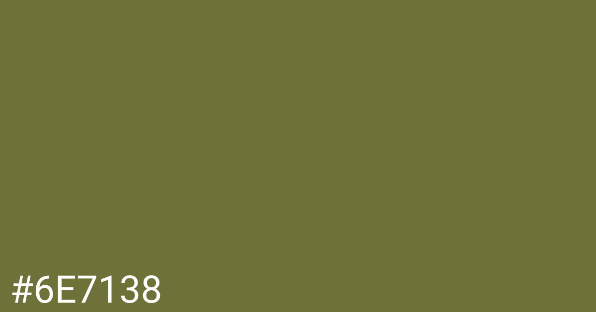 Hex color #6e7138 graphic