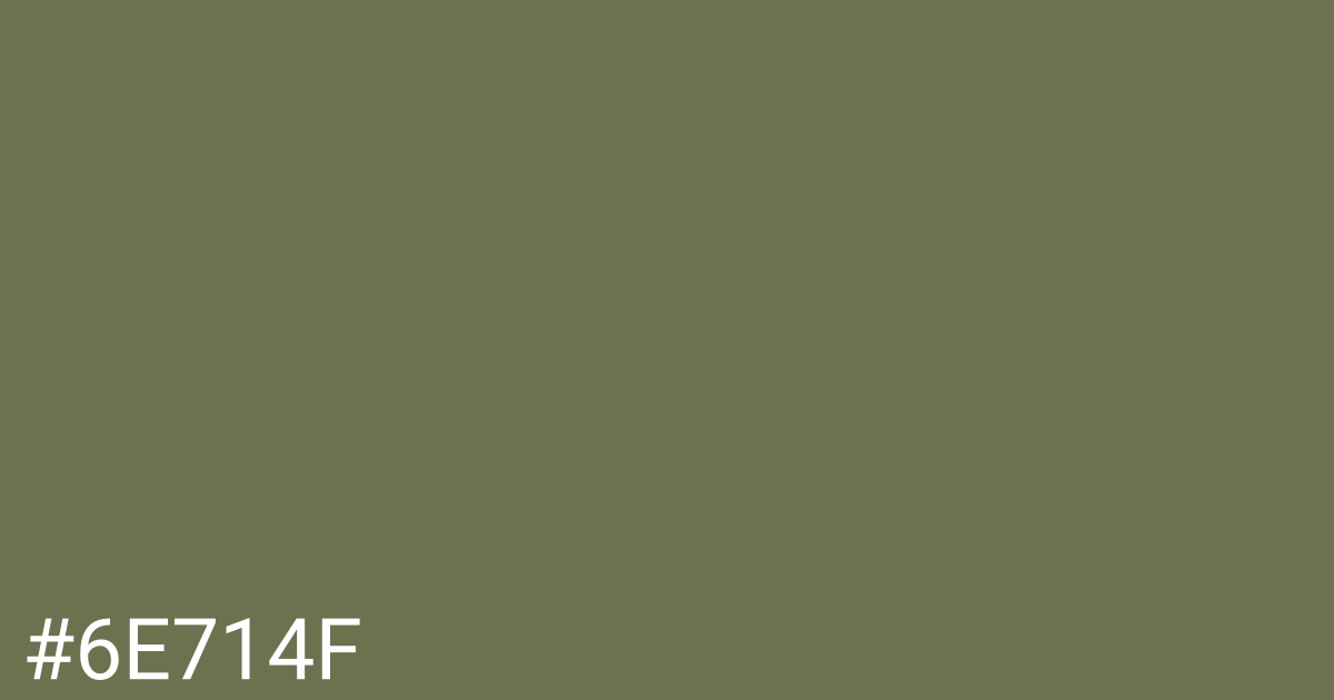 Hex color #6e714f graphic