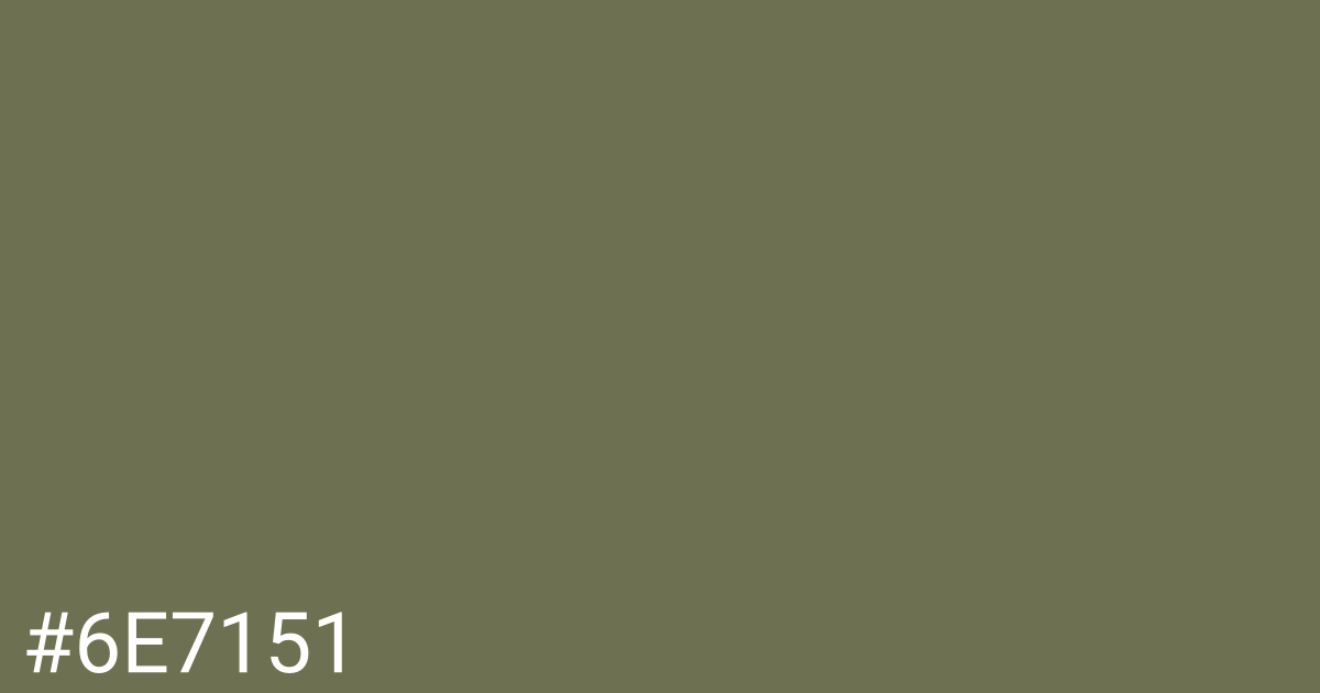 Hex color #6e7151 graphic