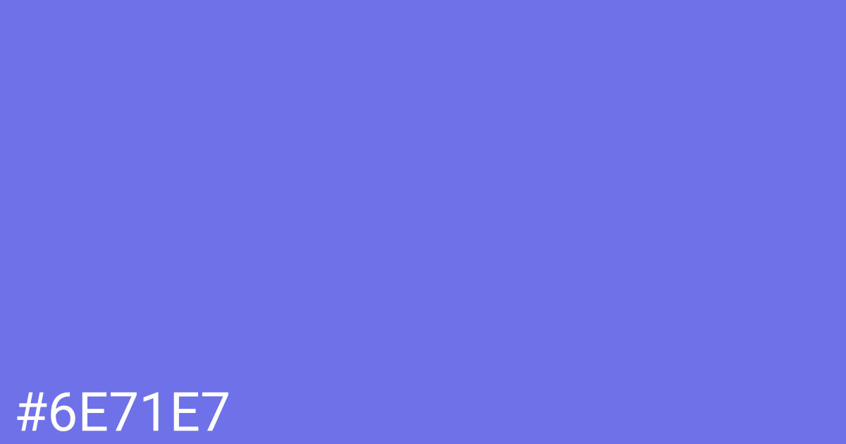 Hex color #6e71e7 graphic