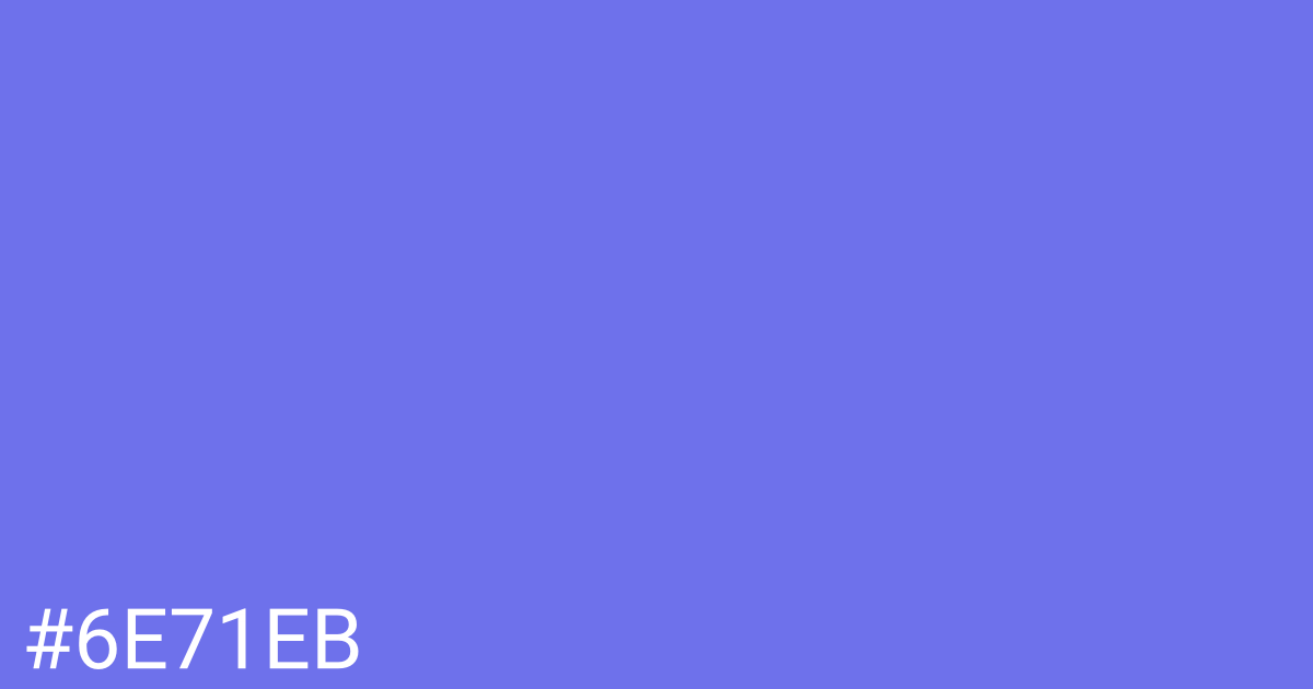 Hex color #6e71eb graphic