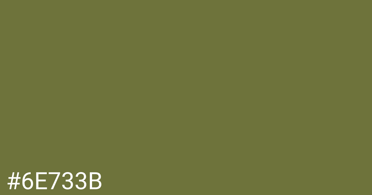 Hex color #6e733b graphic