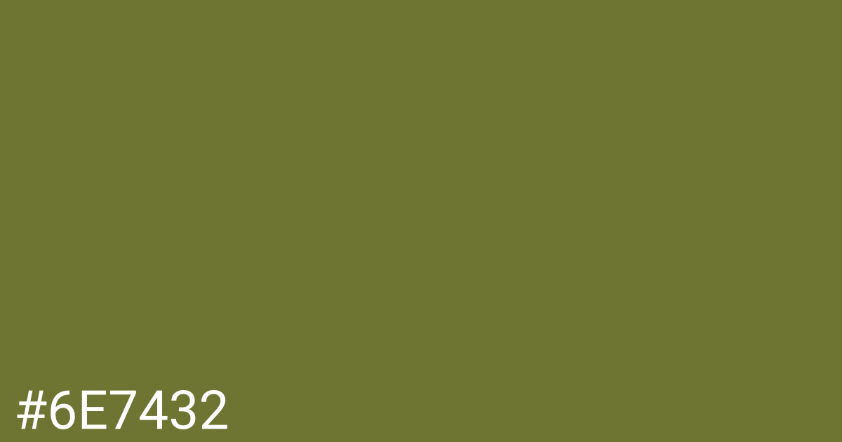 Hex color #6e7432 graphic