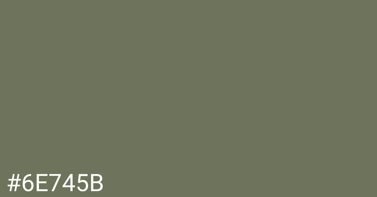 Hex color #6e745b graphic