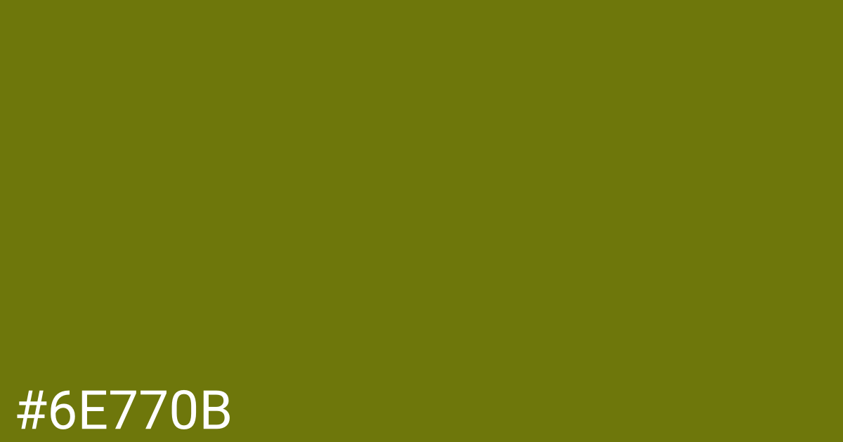 Hex color #6e770b graphic