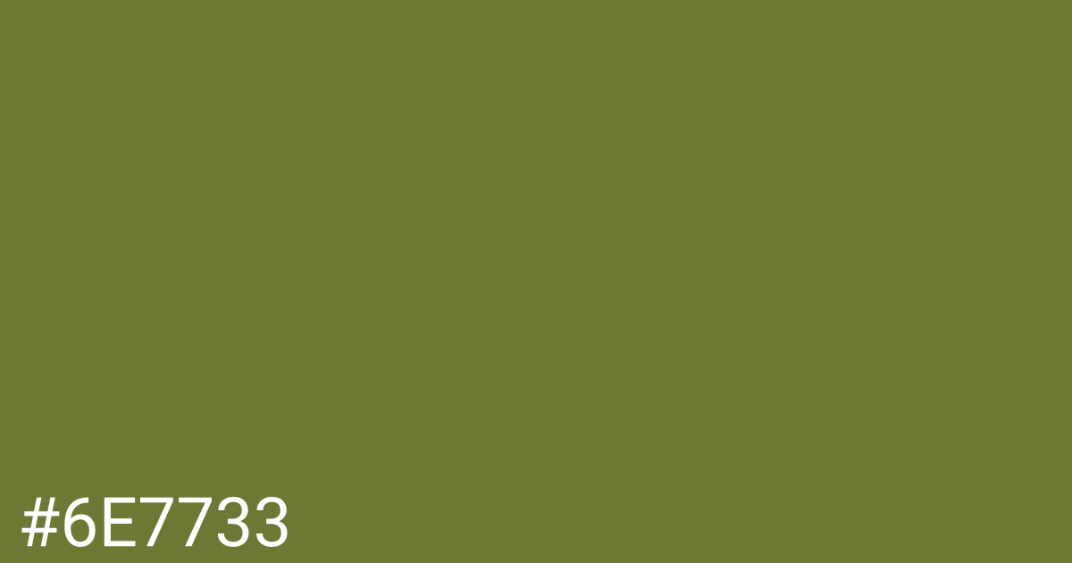 Hex color #6e7733 graphic