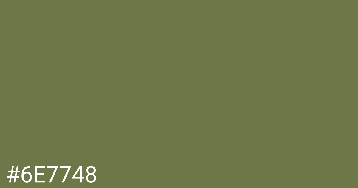 Hex color #6e7748 graphic