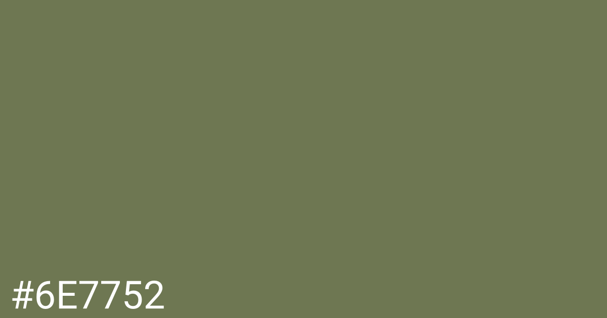 Hex color #6e7752 graphic