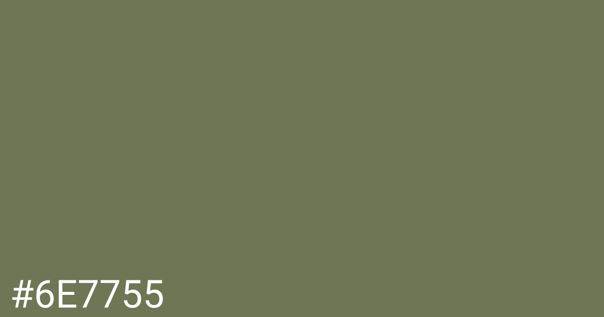 Hex color #6e7755 graphic