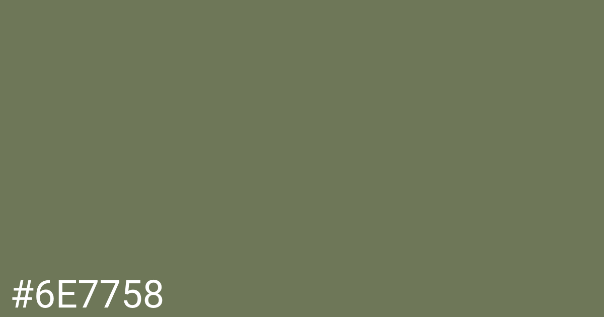 Hex color #6e7758 graphic