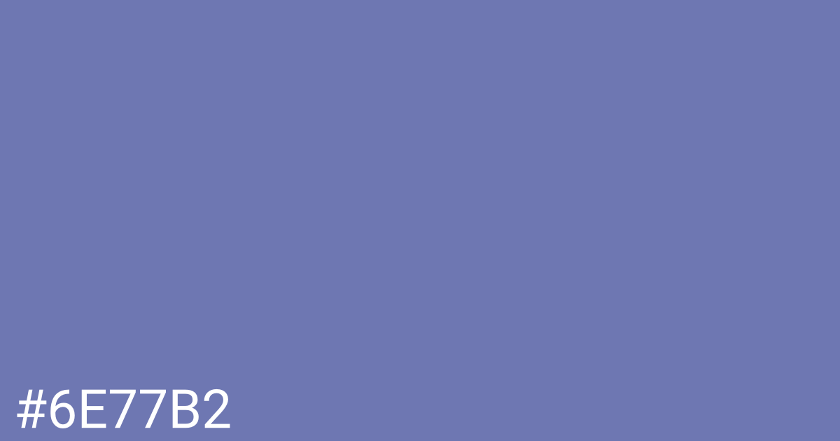 Hex color #6e77b2 graphic