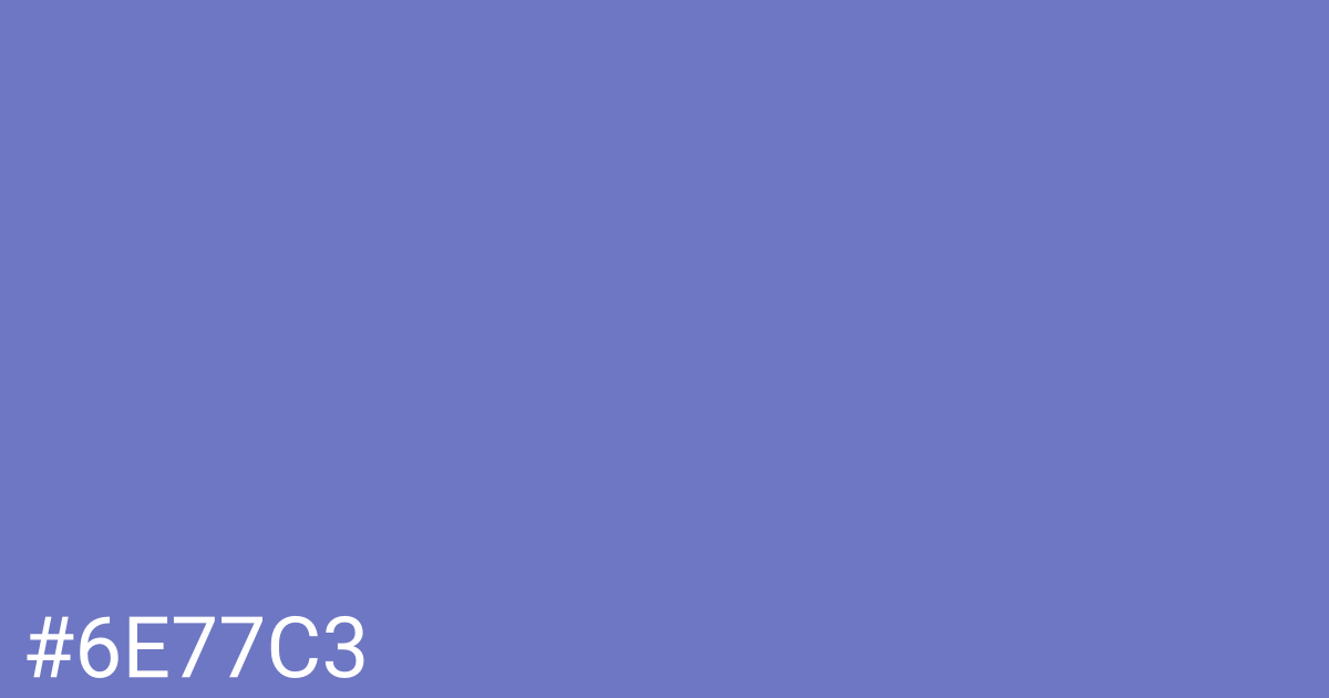 Hex color #6e77c3 graphic