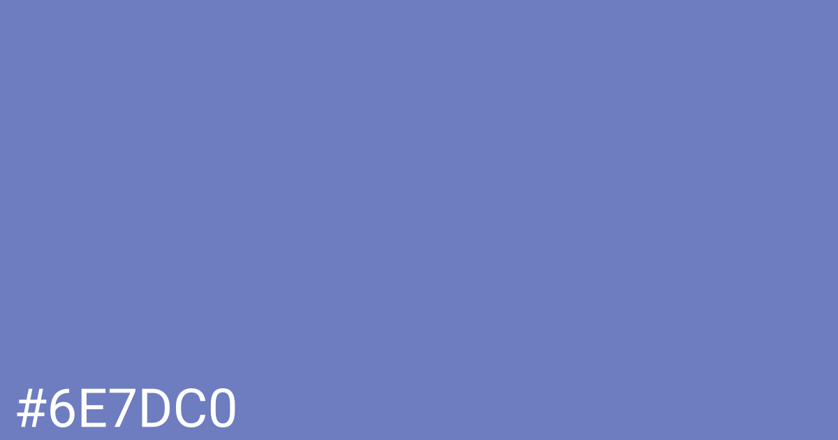Hex color #6e7dc0 graphic