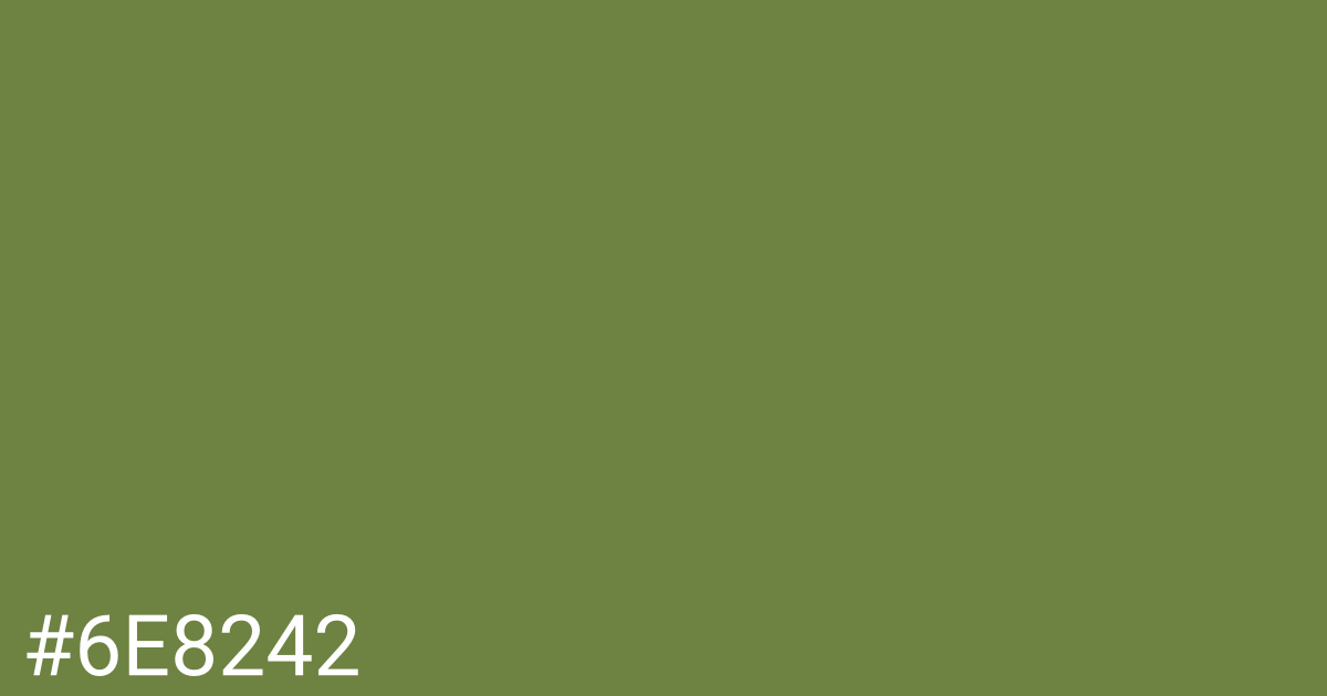 Hex color #6e8242 graphic