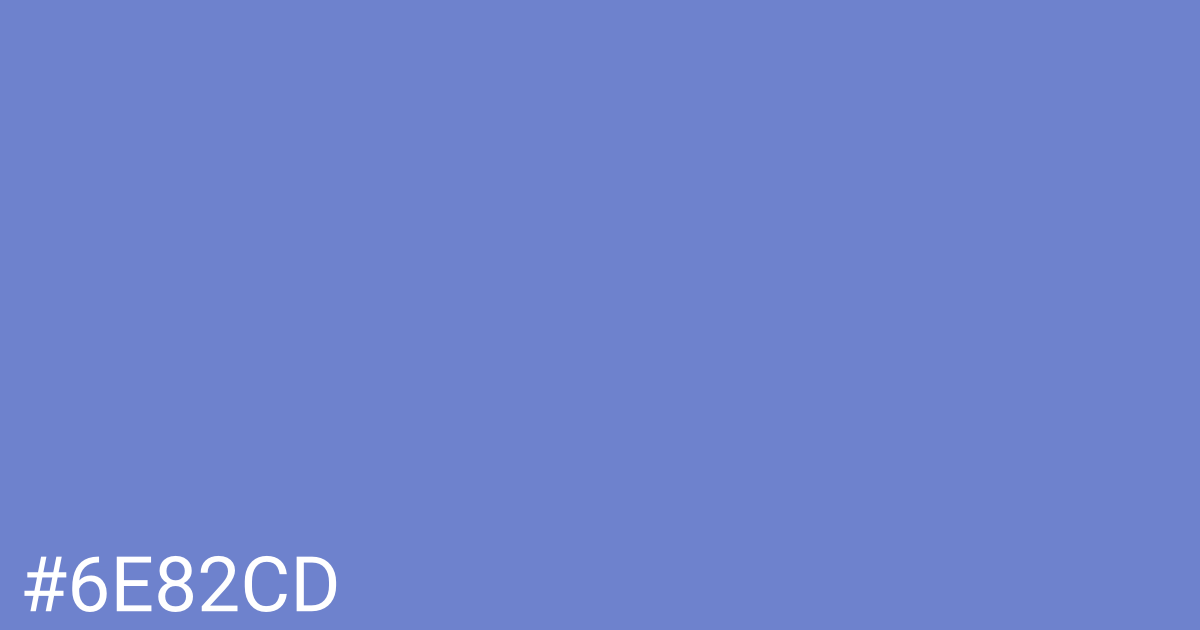 Hex color #6e82cd graphic