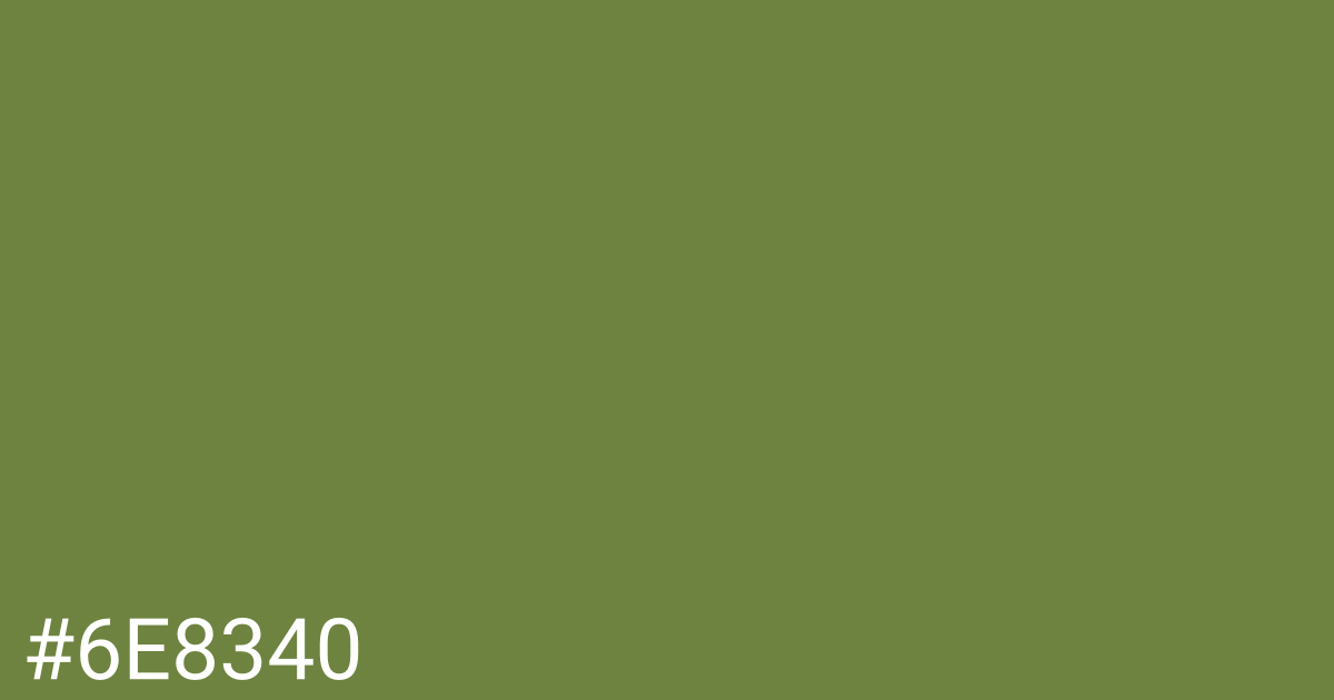 Hex color #6e8340 graphic