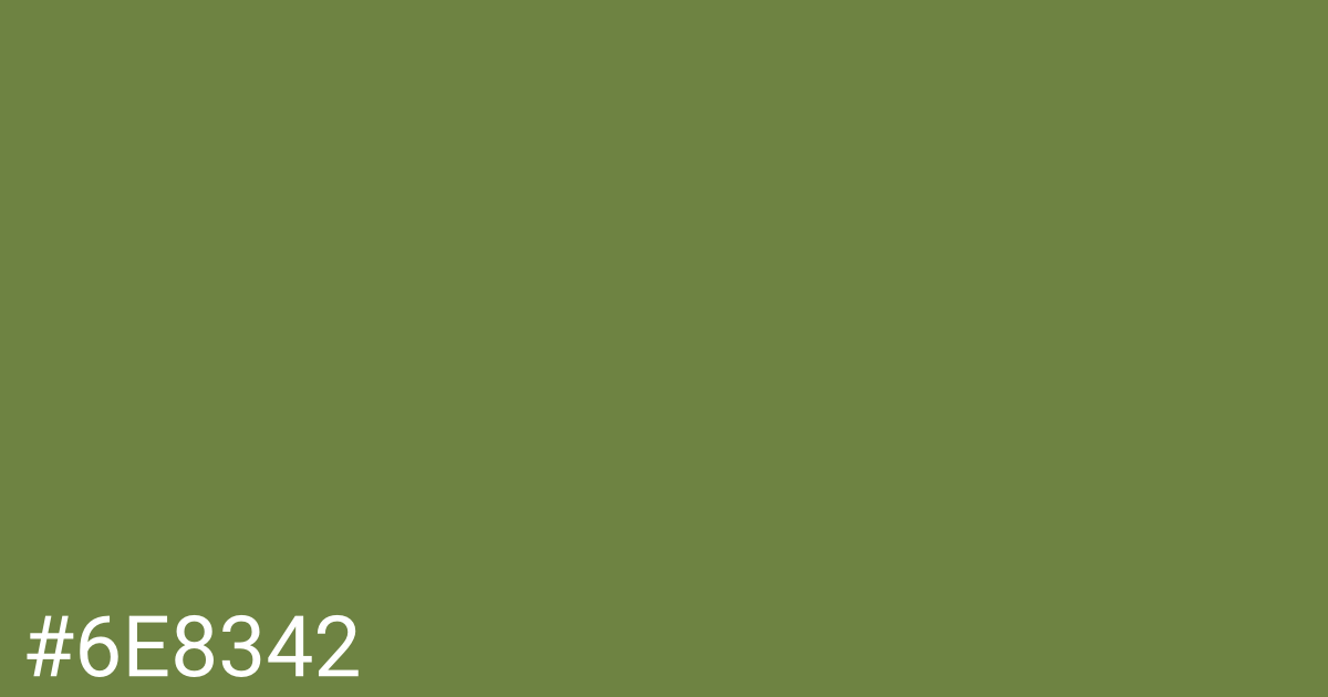 Hex color #6e8342 graphic