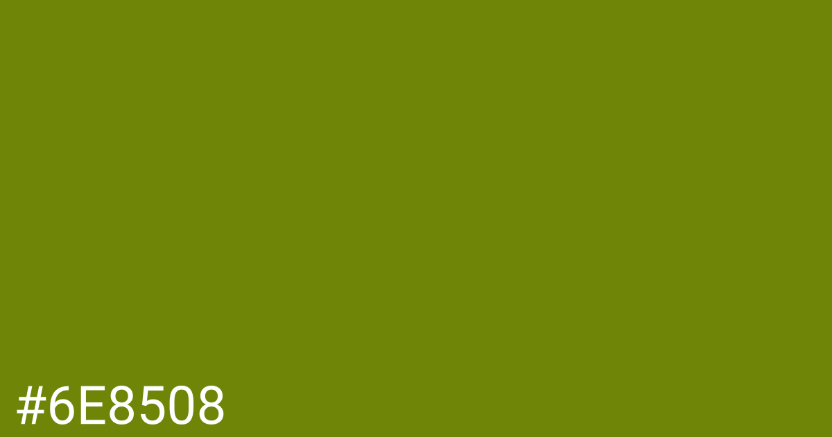 Hex color #6e8508 graphic