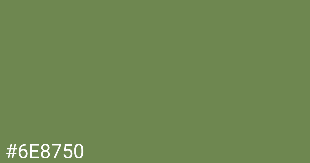 Hex color #6e8750 graphic