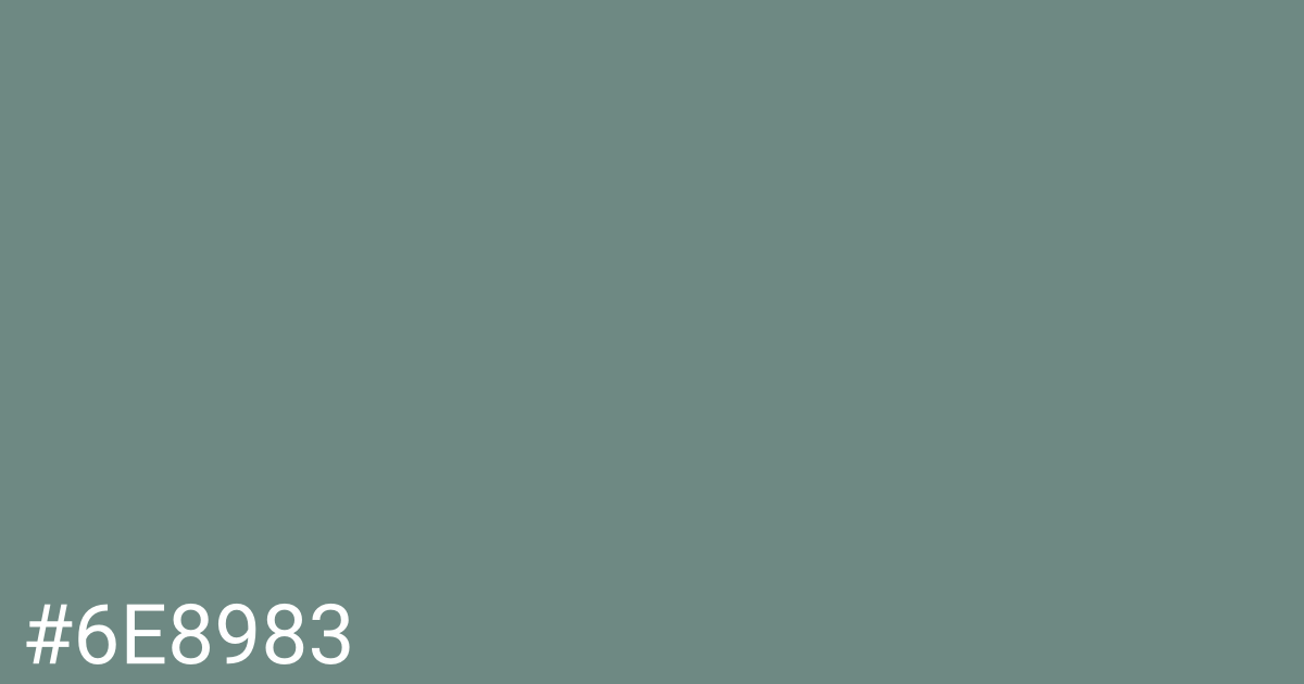 Hex color #6e8983 graphic