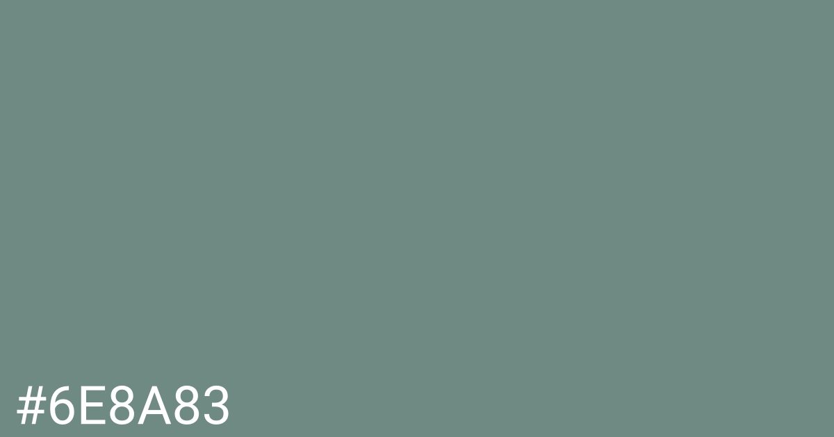 Hex color #6e8a83 graphic