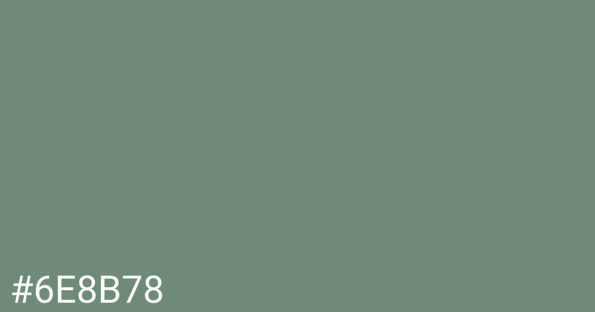 Hex color #6e8b78 graphic