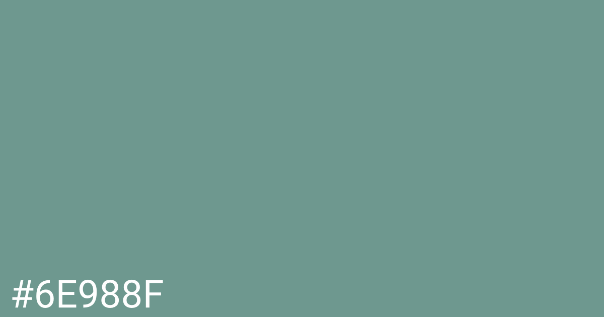 Hex color #6e988f graphic