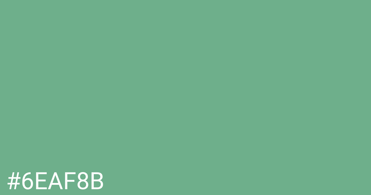 Hex color #6eaf8b graphic