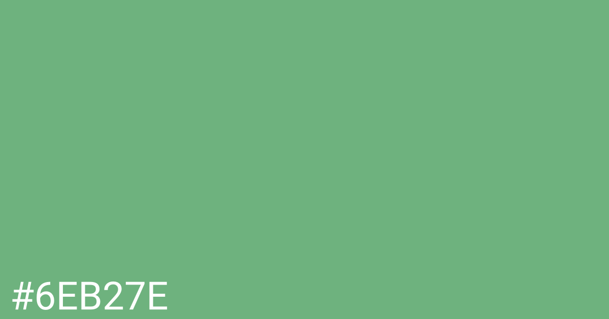 Hex color #6eb27e graphic