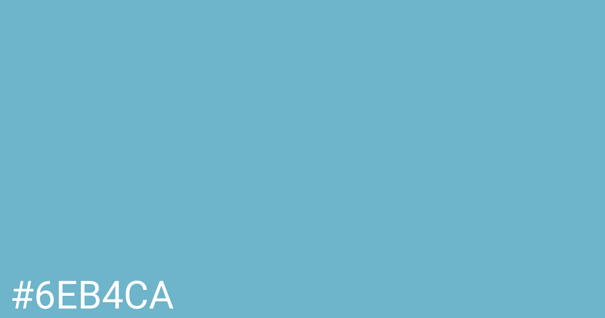 Hex color #6eb4ca graphic