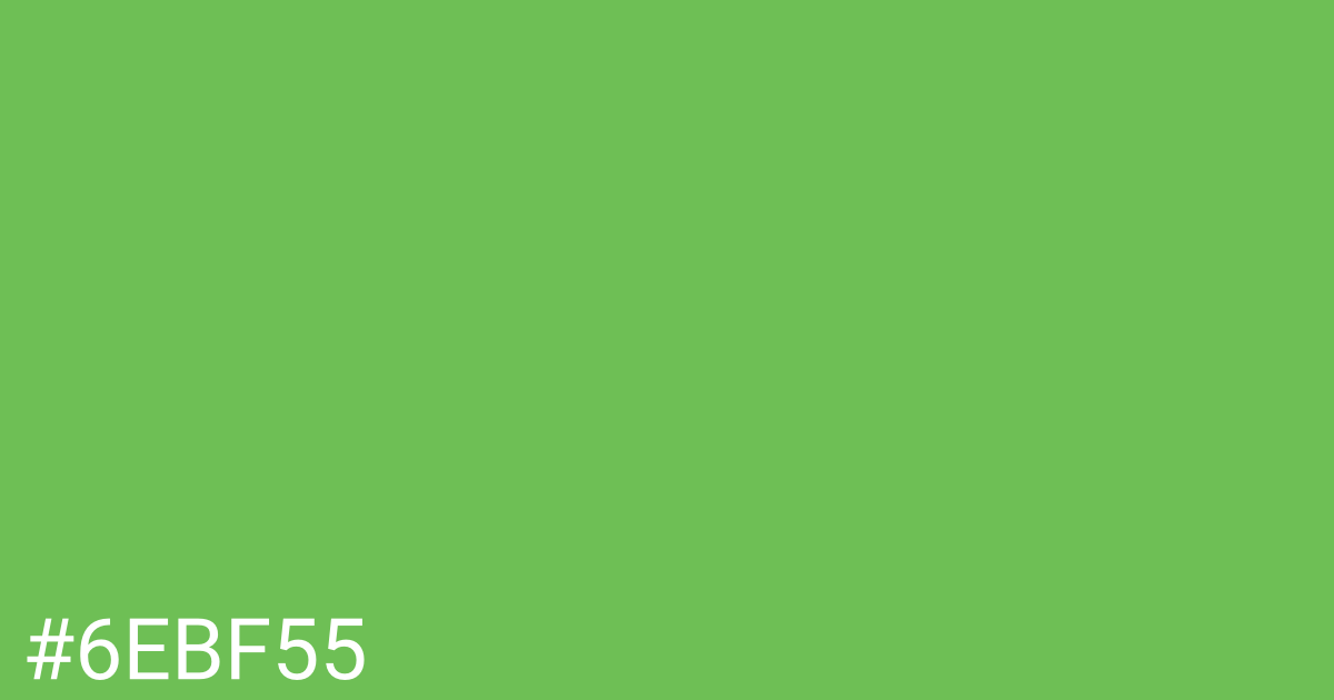 Hex color #6ebf55 graphic