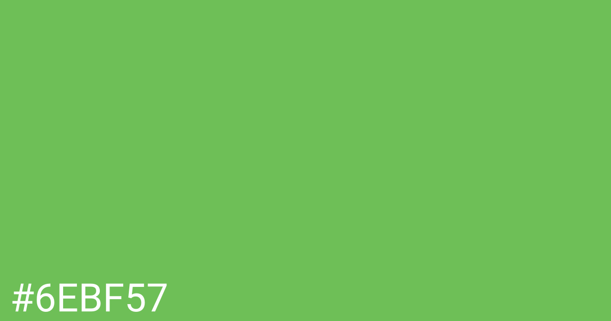 Hex color #6ebf57 graphic