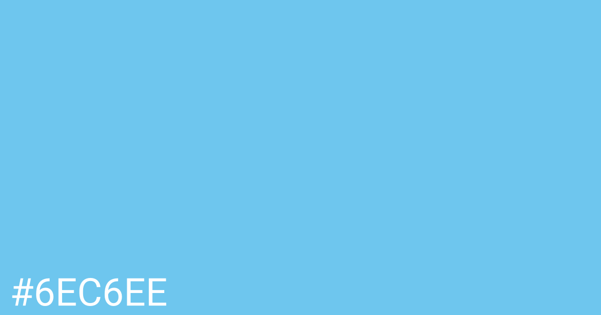 Hex color #6ec6ee graphic