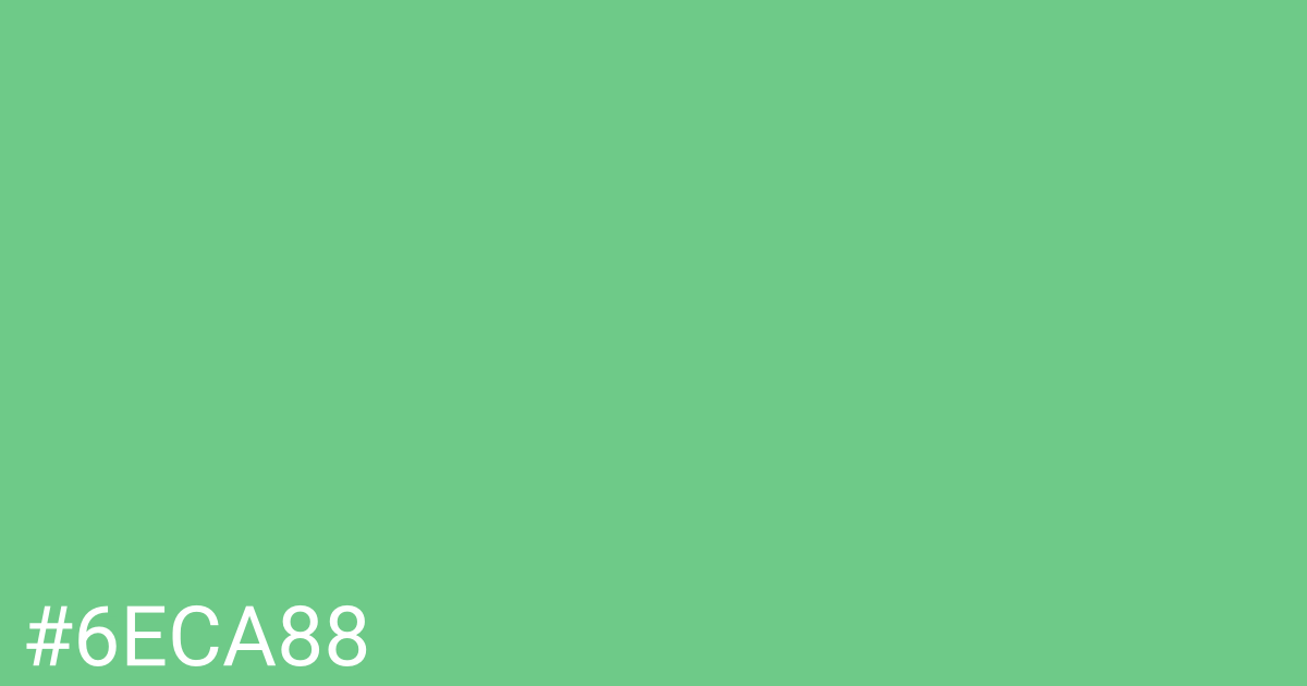 Hex color #6eca88 graphic
