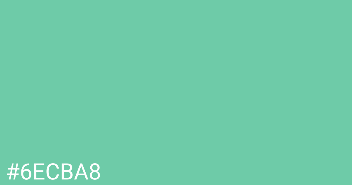 Hex color #6ecba8 graphic